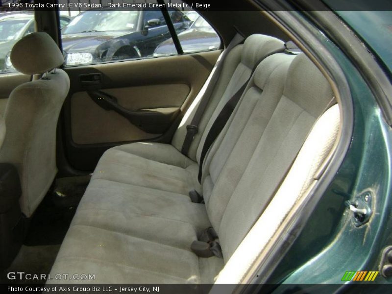 Dark Emerald Green Metallic / Beige 1996 Toyota Camry LE V6 Sedan