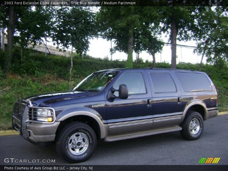True Blue Metallic / Medium Parchment 2003 Ford Excursion Eddie Bauer 4x4