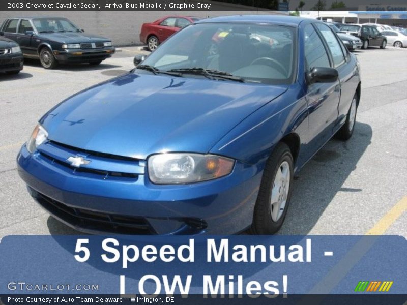 Arrival Blue Metallic / Graphite Gray 2003 Chevrolet Cavalier Sedan