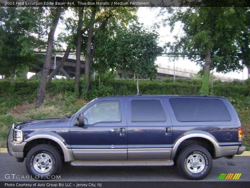 True Blue Metallic / Medium Parchment 2003 Ford Excursion Eddie Bauer 4x4