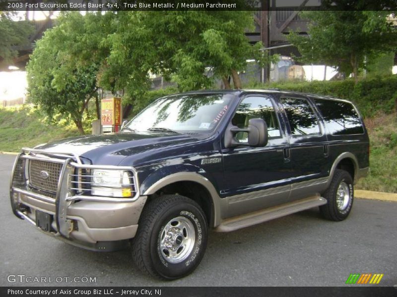True Blue Metallic / Medium Parchment 2003 Ford Excursion Eddie Bauer 4x4