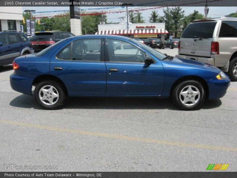 Arrival Blue Metallic / Graphite Gray 2003 Chevrolet Cavalier Sedan