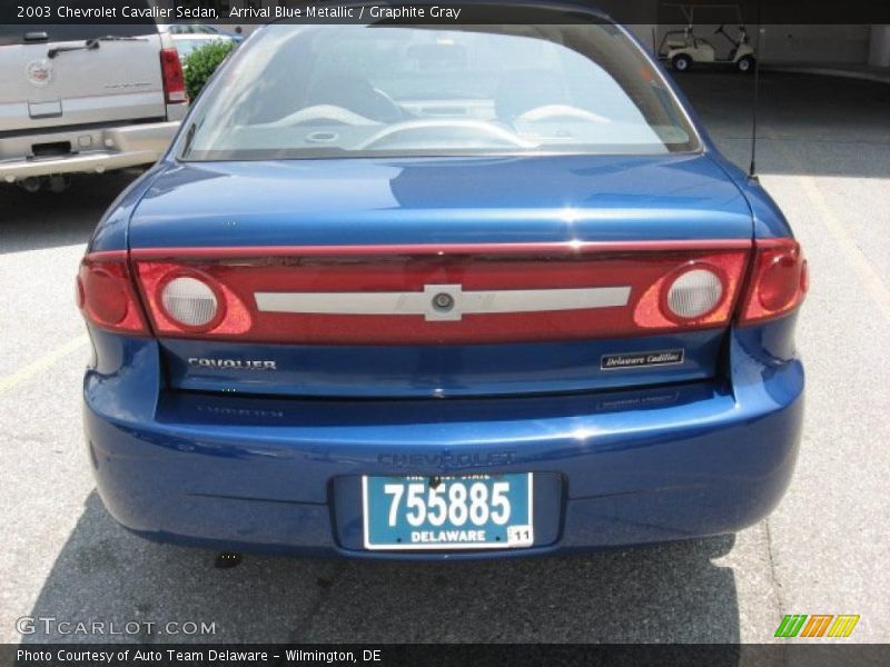 Arrival Blue Metallic / Graphite Gray 2003 Chevrolet Cavalier Sedan