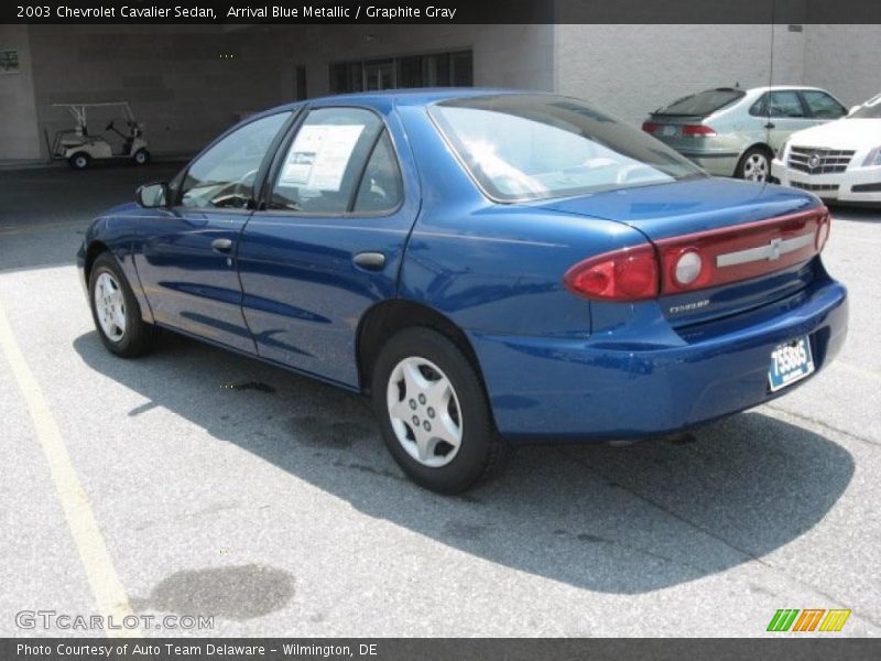 Arrival Blue Metallic / Graphite Gray 2003 Chevrolet Cavalier Sedan