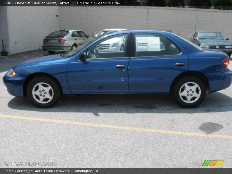 Arrival Blue Metallic / Graphite Gray 2003 Chevrolet Cavalier Sedan