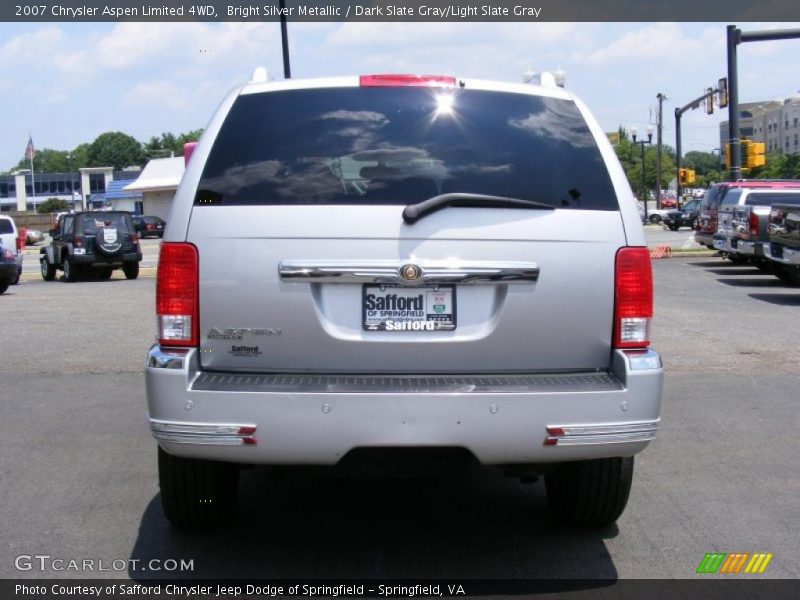 Bright Silver Metallic / Dark Slate Gray/Light Slate Gray 2007 Chrysler Aspen Limited 4WD