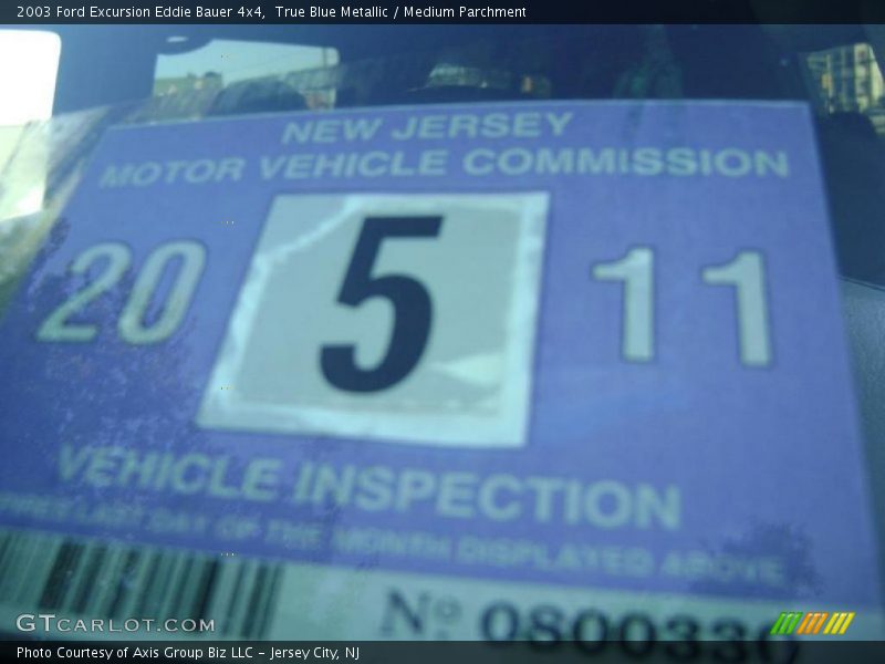 True Blue Metallic / Medium Parchment 2003 Ford Excursion Eddie Bauer 4x4