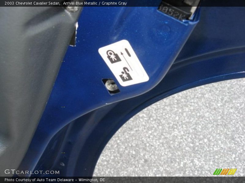 Arrival Blue Metallic / Graphite Gray 2003 Chevrolet Cavalier Sedan