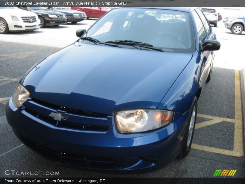 Arrival Blue Metallic / Graphite Gray 2003 Chevrolet Cavalier Sedan