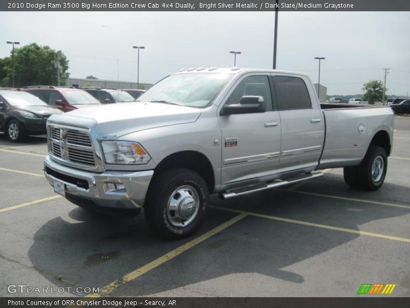 Bright Silver Metallic / Dark Slate/Medium Graystone 2010 Dodge Ram 3500 Big Horn Edition Crew Cab 4x4 Dually