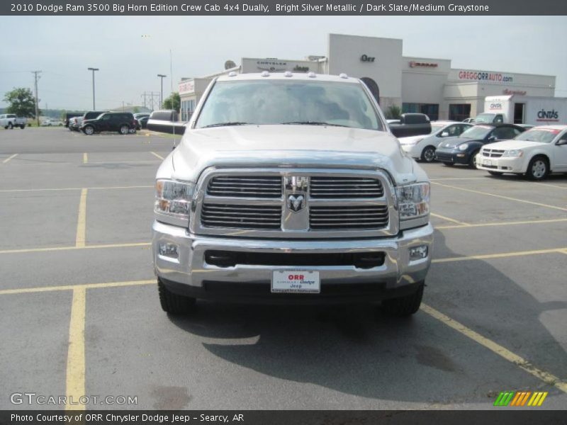 Bright Silver Metallic / Dark Slate/Medium Graystone 2010 Dodge Ram 3500 Big Horn Edition Crew Cab 4x4 Dually