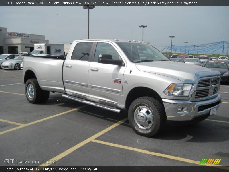Bright Silver Metallic / Dark Slate/Medium Graystone 2010 Dodge Ram 3500 Big Horn Edition Crew Cab 4x4 Dually