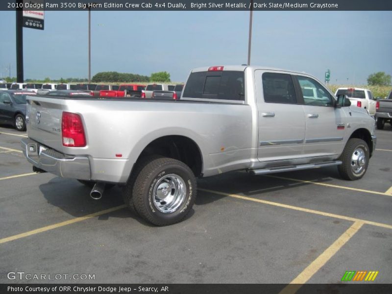 Bright Silver Metallic / Dark Slate/Medium Graystone 2010 Dodge Ram 3500 Big Horn Edition Crew Cab 4x4 Dually