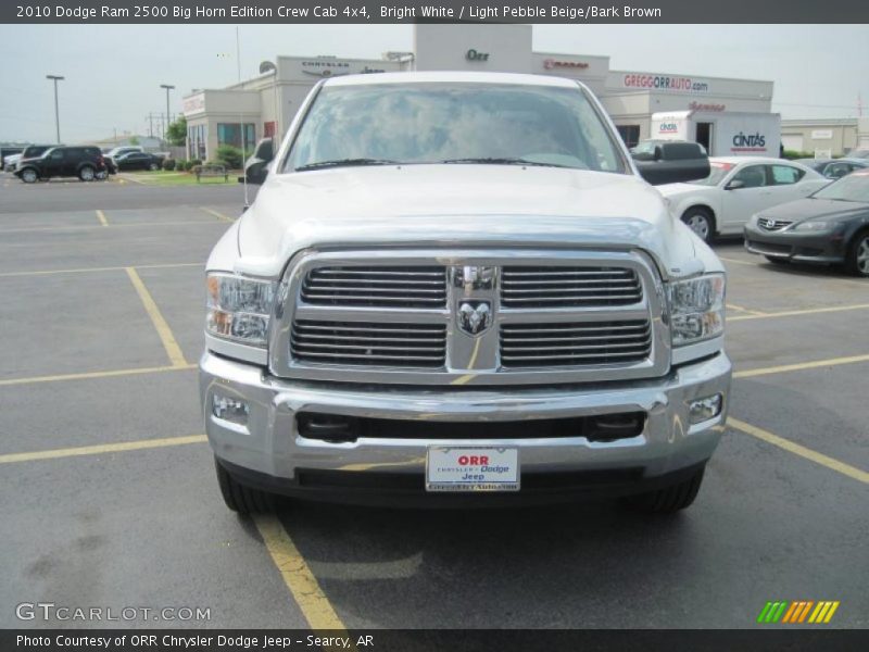 Bright White / Light Pebble Beige/Bark Brown 2010 Dodge Ram 2500 Big Horn Edition Crew Cab 4x4