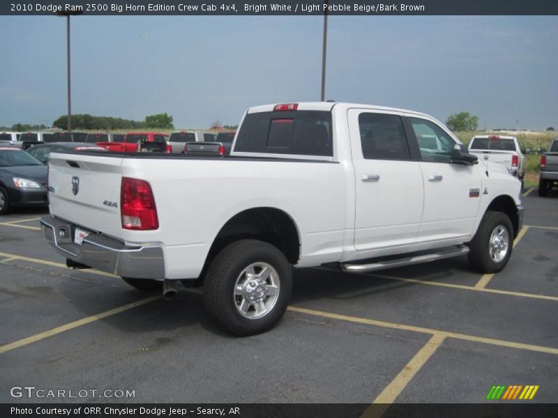 Bright White / Light Pebble Beige/Bark Brown 2010 Dodge Ram 2500 Big Horn Edition Crew Cab 4x4