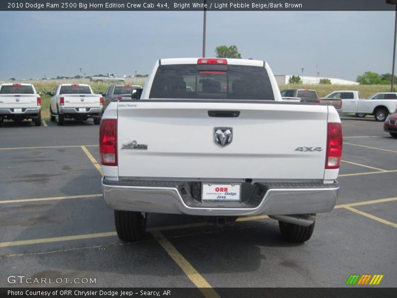 Bright White / Light Pebble Beige/Bark Brown 2010 Dodge Ram 2500 Big Horn Edition Crew Cab 4x4