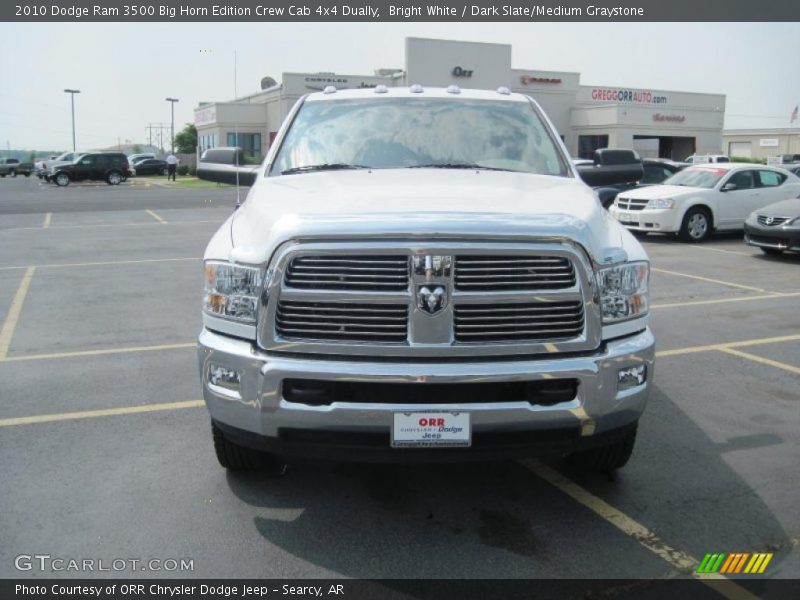 Bright White / Dark Slate/Medium Graystone 2010 Dodge Ram 3500 Big Horn Edition Crew Cab 4x4 Dually