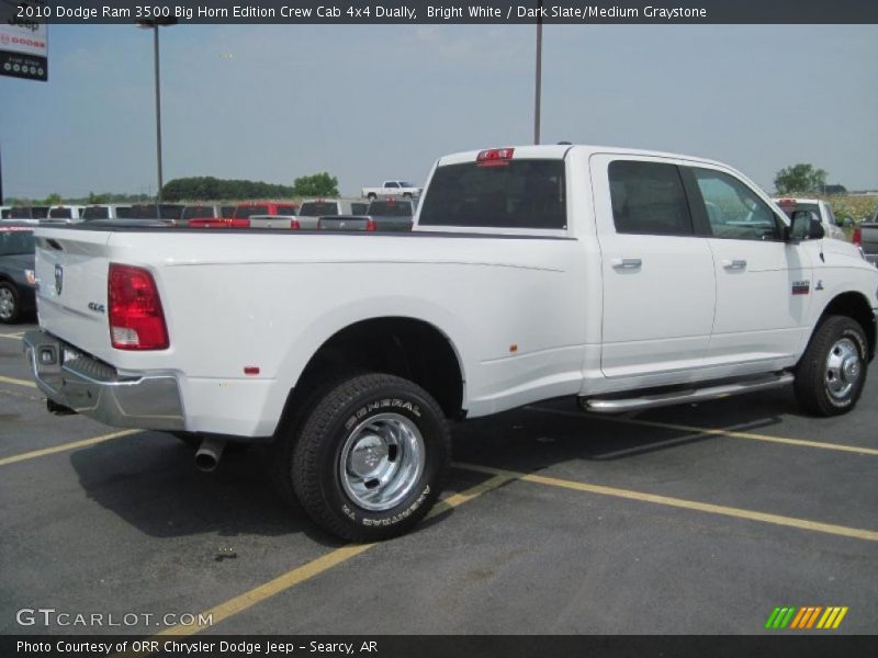 Bright White / Dark Slate/Medium Graystone 2010 Dodge Ram 3500 Big Horn Edition Crew Cab 4x4 Dually
