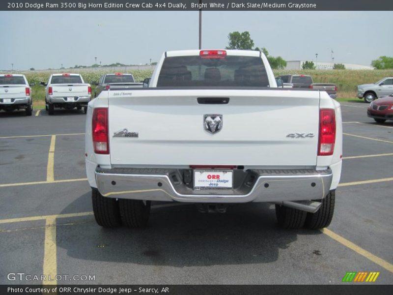 Bright White / Dark Slate/Medium Graystone 2010 Dodge Ram 3500 Big Horn Edition Crew Cab 4x4 Dually