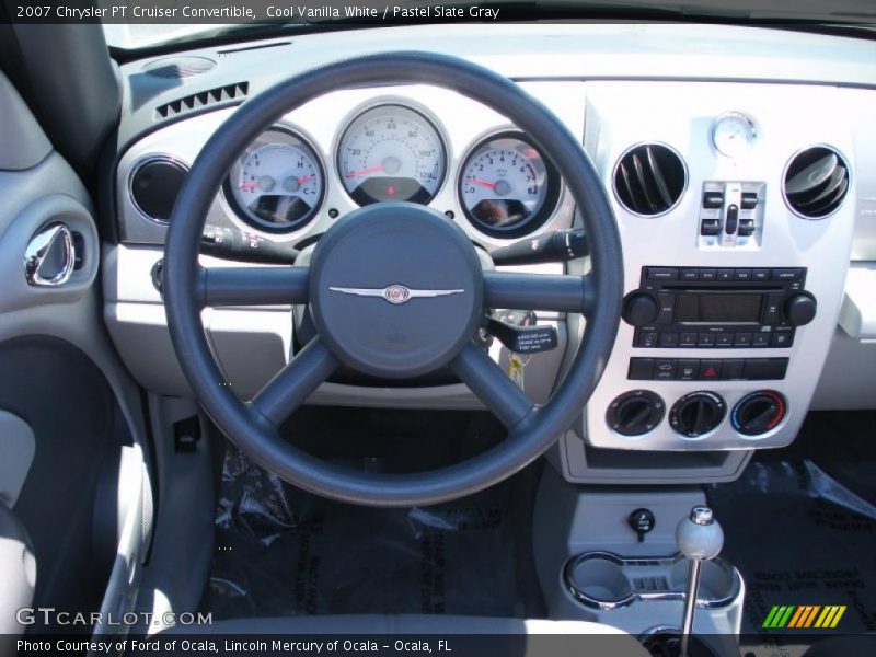 Cool Vanilla White / Pastel Slate Gray 2007 Chrysler PT Cruiser Convertible