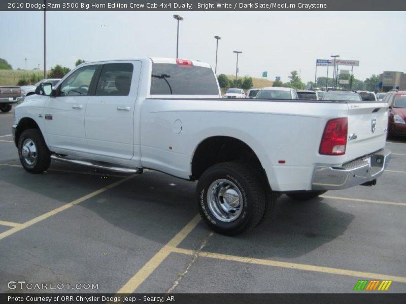 Bright White / Dark Slate/Medium Graystone 2010 Dodge Ram 3500 Big Horn Edition Crew Cab 4x4 Dually