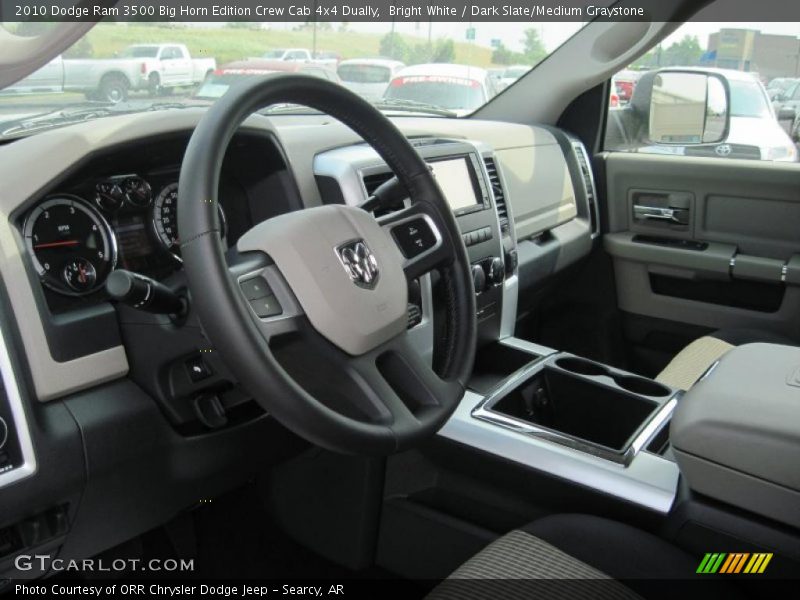 Bright White / Dark Slate/Medium Graystone 2010 Dodge Ram 3500 Big Horn Edition Crew Cab 4x4 Dually
