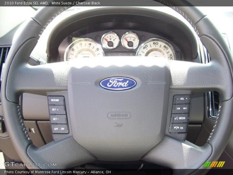 White Suede / Charcoal Black 2010 Ford Edge SEL AWD
