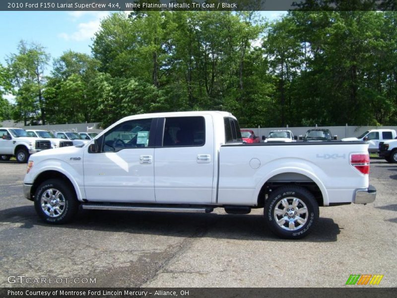 White Platinum Metallic Tri Coat / Black 2010 Ford F150 Lariat SuperCrew 4x4