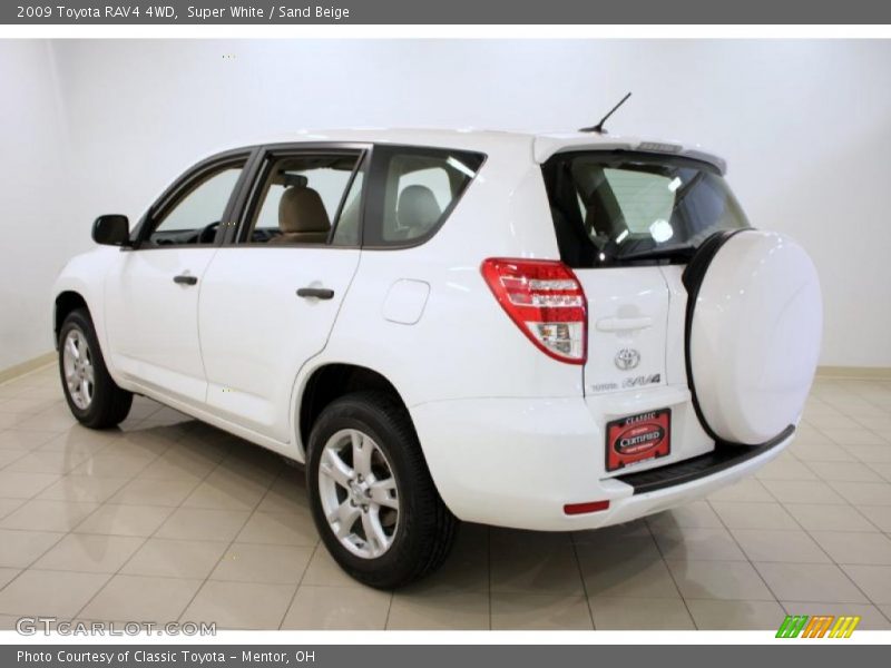 Super White / Sand Beige 2009 Toyota RAV4 4WD