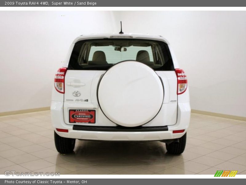 Super White / Sand Beige 2009 Toyota RAV4 4WD