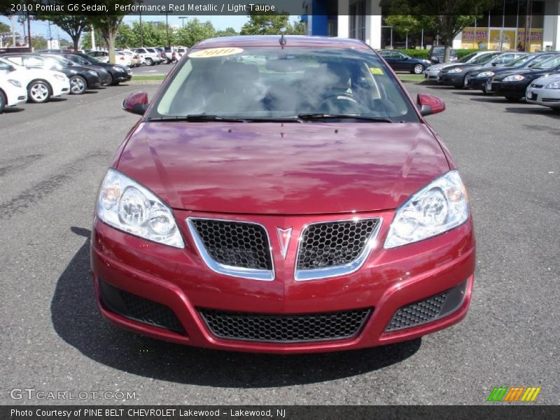 Performance Red Metallic / Light Taupe 2010 Pontiac G6 Sedan