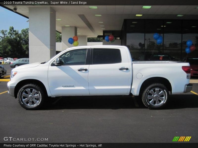 Super White / Sand Beige 2010 Toyota Tundra CrewMax