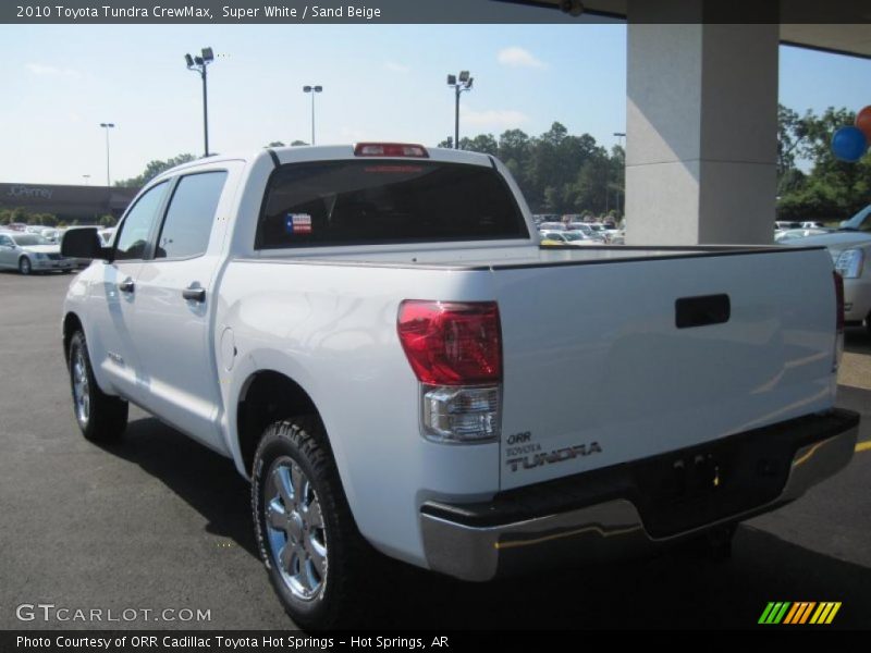 Super White / Sand Beige 2010 Toyota Tundra CrewMax