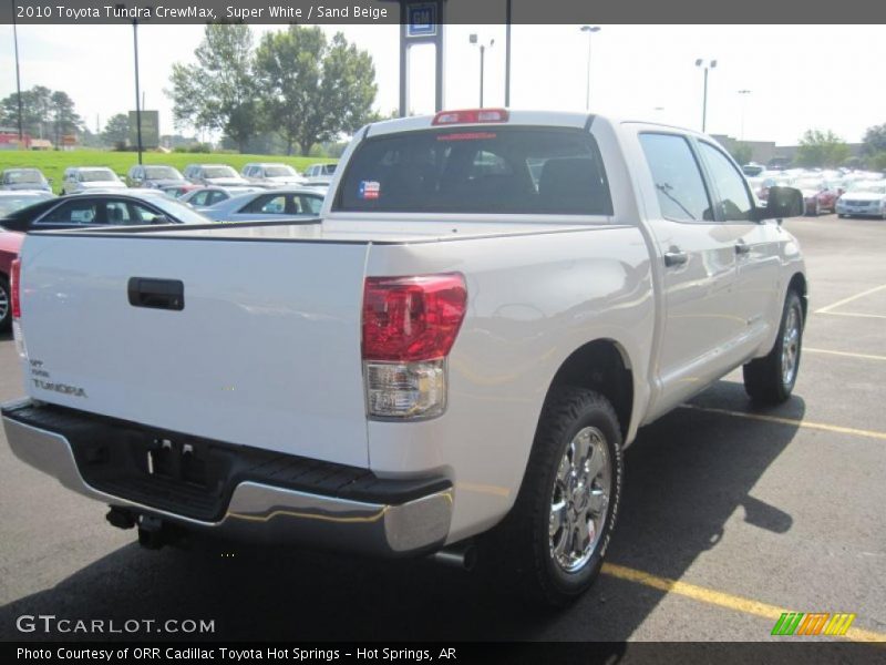 Super White / Sand Beige 2010 Toyota Tundra CrewMax