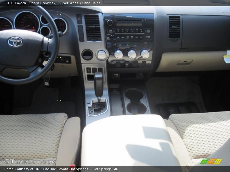 Super White / Sand Beige 2010 Toyota Tundra CrewMax