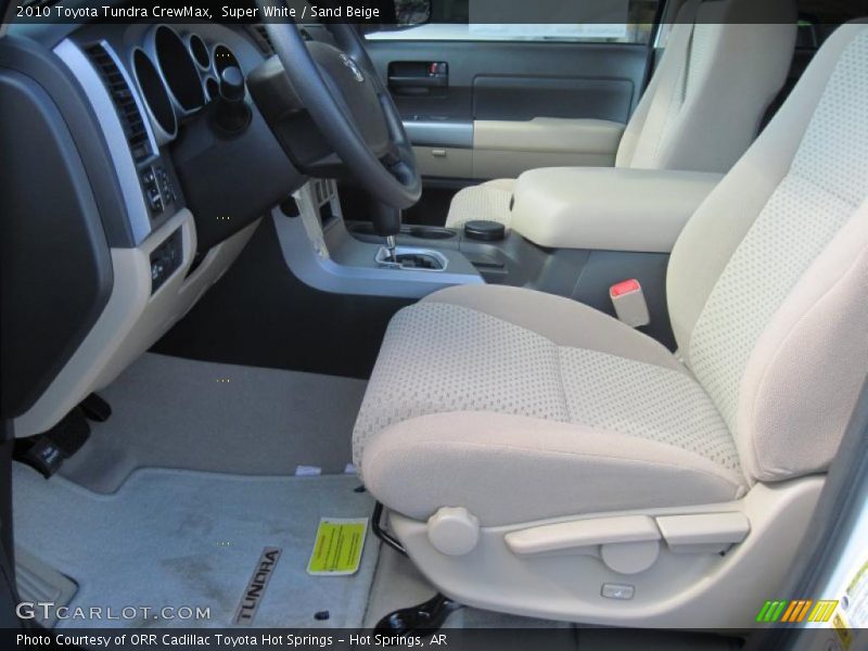 Super White / Sand Beige 2010 Toyota Tundra CrewMax