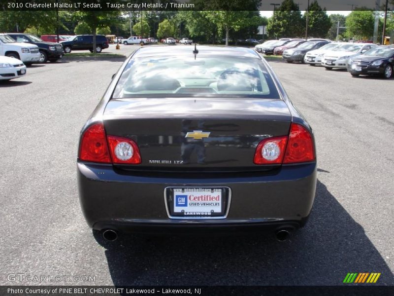 Taupe Gray Metallic / Titanium 2010 Chevrolet Malibu LT Sedan
