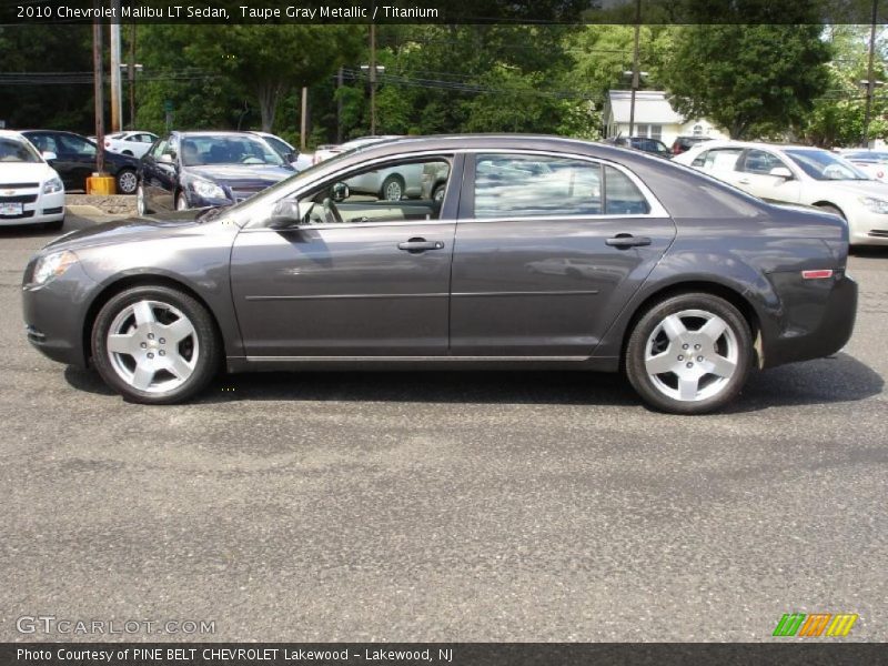 Taupe Gray Metallic / Titanium 2010 Chevrolet Malibu LT Sedan
