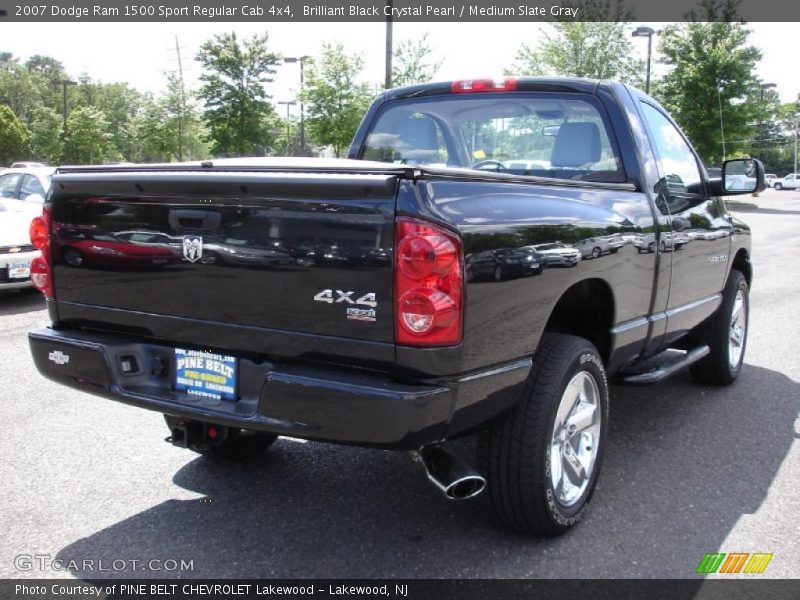 Brilliant Black Crystal Pearl / Medium Slate Gray 2007 Dodge Ram 1500 Sport Regular Cab 4x4