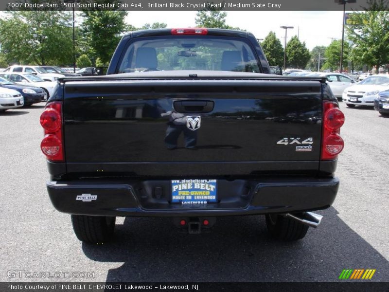 Brilliant Black Crystal Pearl / Medium Slate Gray 2007 Dodge Ram 1500 Sport Regular Cab 4x4