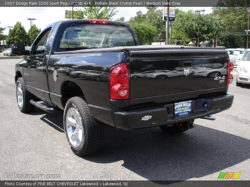 Brilliant Black Crystal Pearl / Medium Slate Gray 2007 Dodge Ram 1500 Sport Regular Cab 4x4