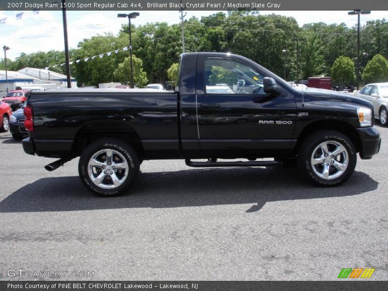 Brilliant Black Crystal Pearl / Medium Slate Gray 2007 Dodge Ram 1500 Sport Regular Cab 4x4