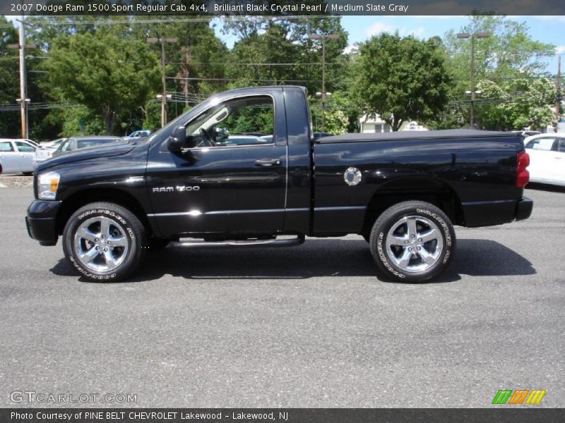 Brilliant Black Crystal Pearl / Medium Slate Gray 2007 Dodge Ram 1500 Sport Regular Cab 4x4