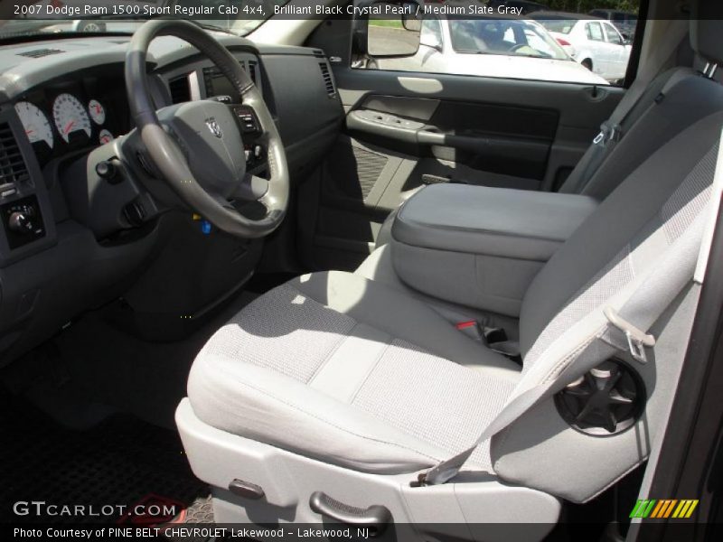 Brilliant Black Crystal Pearl / Medium Slate Gray 2007 Dodge Ram 1500 Sport Regular Cab 4x4