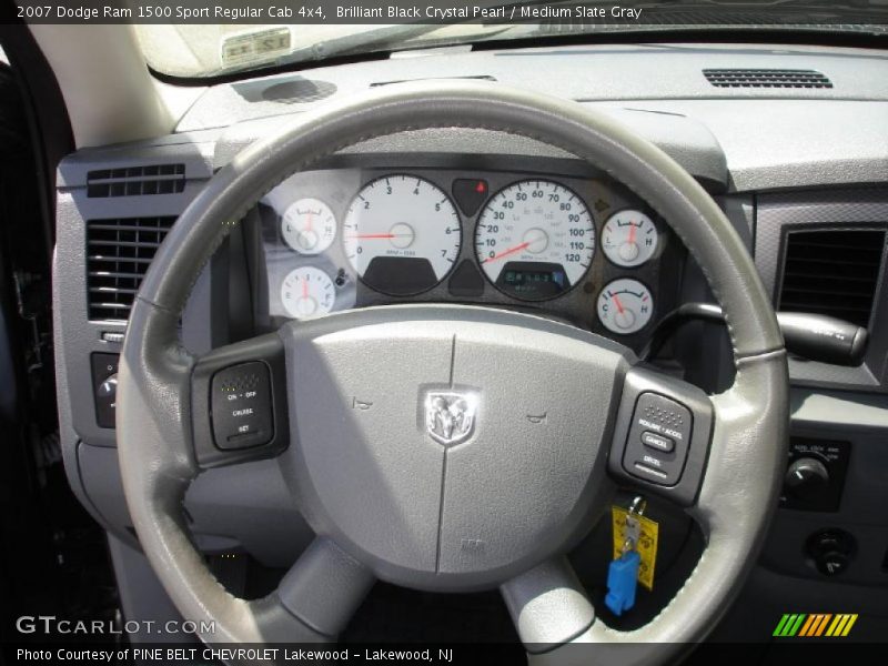 Brilliant Black Crystal Pearl / Medium Slate Gray 2007 Dodge Ram 1500 Sport Regular Cab 4x4