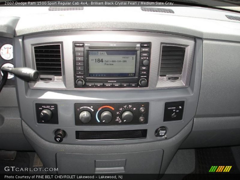 Brilliant Black Crystal Pearl / Medium Slate Gray 2007 Dodge Ram 1500 Sport Regular Cab 4x4