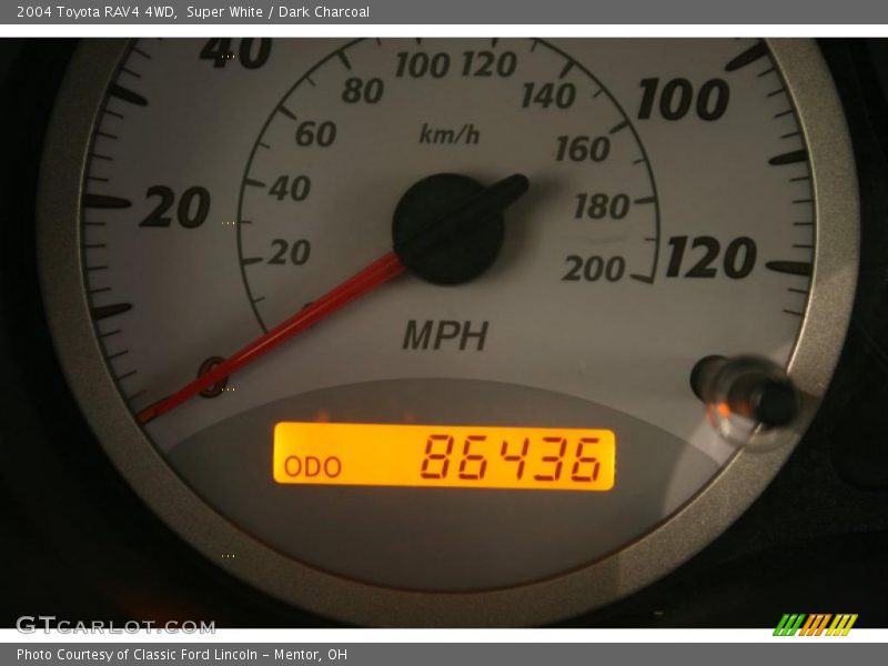 Super White / Dark Charcoal 2004 Toyota RAV4 4WD