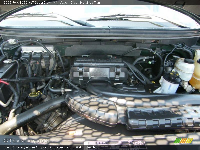 Aspen Green Metallic / Tan 2005 Ford F150 XLT SuperCrew 4x4