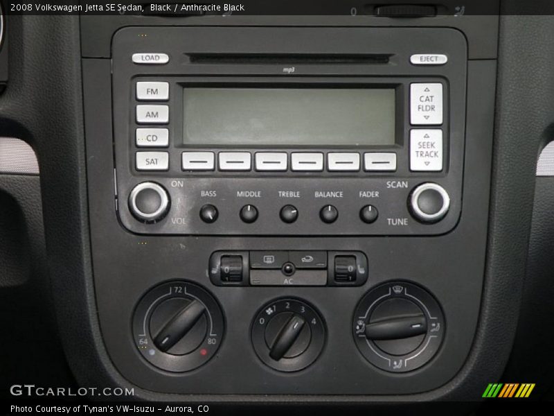 Black / Anthracite Black 2008 Volkswagen Jetta SE Sedan