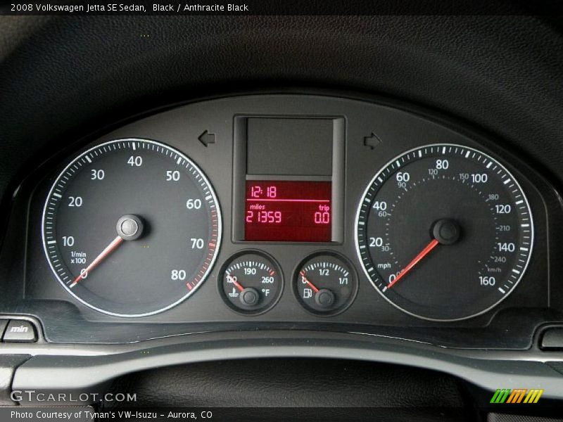 Black / Anthracite Black 2008 Volkswagen Jetta SE Sedan